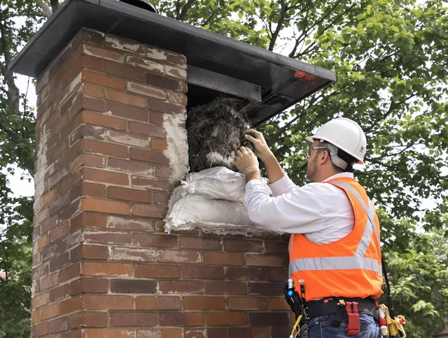 Humane removal of debris and animals by Foxborough Chimney Sweep in Foxborough, MA