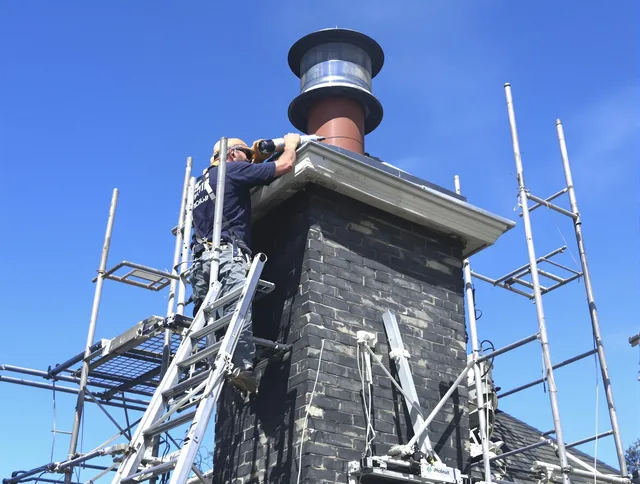 Sturdy chimney crown finished by Foxborough Chimney Sweep in Foxborough, MA