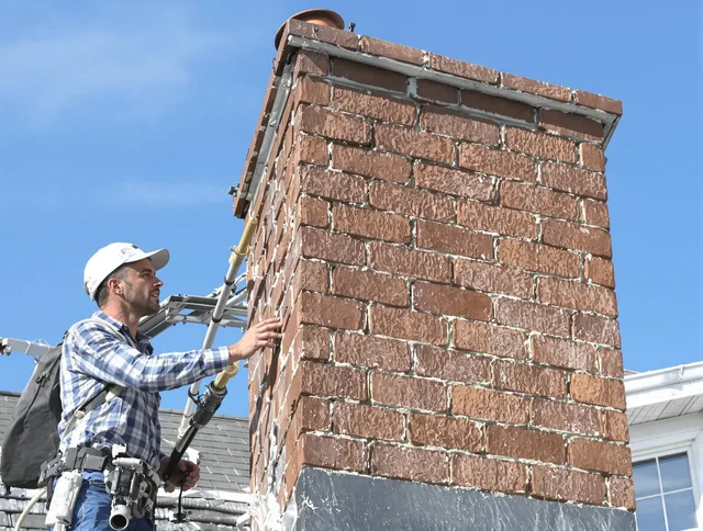 Brickwork for a chimney rebuild by Foxborough Chimney Sweep in Foxborough, MA