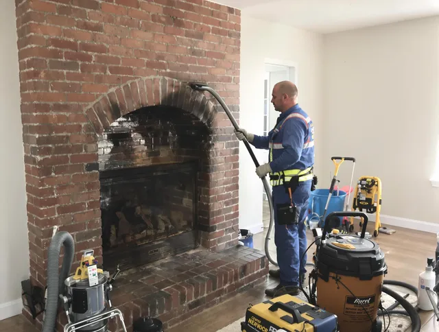 Foxborough Chimney Sweep expert performing detailed chimney sweep in Foxborough, MA