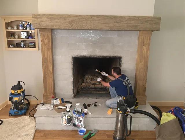 Detailed creosote removal process by Foxborough Chimney Sweep in Foxborough, MA