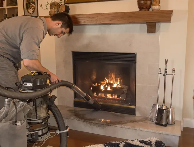 Routine fireplace upkeep by Foxborough Chimney Sweep in Foxborough, MA