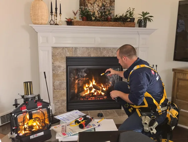 Safety-focused fireplace inspection by Foxborough Chimney Sweep in Foxborough, MA